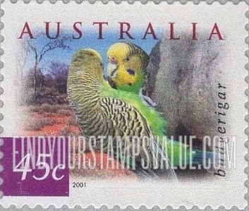 FindYourStampsValue: Flora & Fauna Type of 1996: Budgerigar