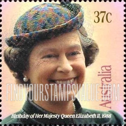 FindYourStampsValue: Queen Elizabeth II, 62nd Birthday