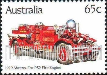 FindYourStampsValue: Historic Fire Engines: Ahrens-Fox PS2, 1929