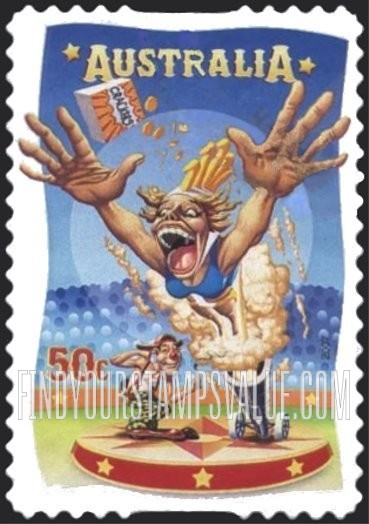 FindYourStampsValue: Circus Performers: Human cannonball