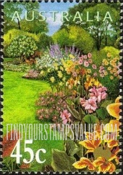 FindYourStampsValue: Gardens: Canna X generalis varieties (denomination at LL)