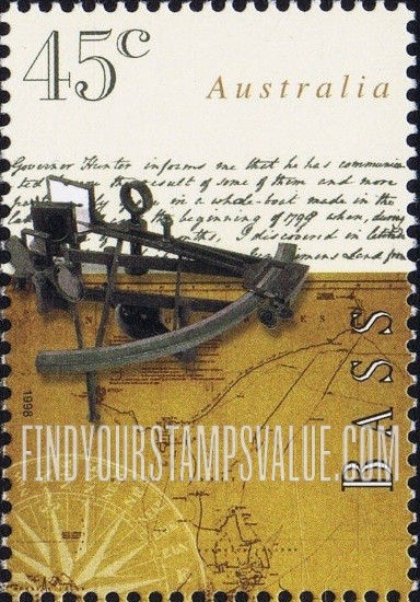 FindYourStampsValue: Sextant, map of Bass Strait