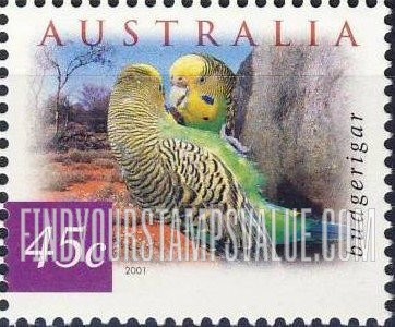 FindYourStampsValue: Flora & Fauna Type of 1996: Budgerigar