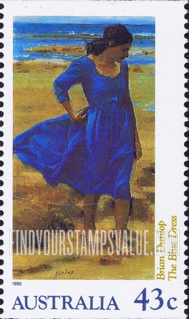 FindYourStampsValue: The Blue Dress by Brian Dunlop