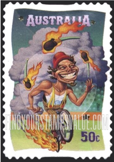 FindYourStampsValue: Circus Performers: Torch juggler