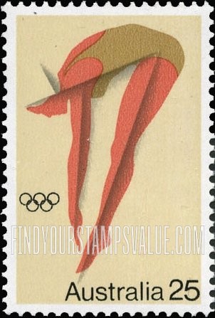 FindYourStampsValue: Woman diver, vertical