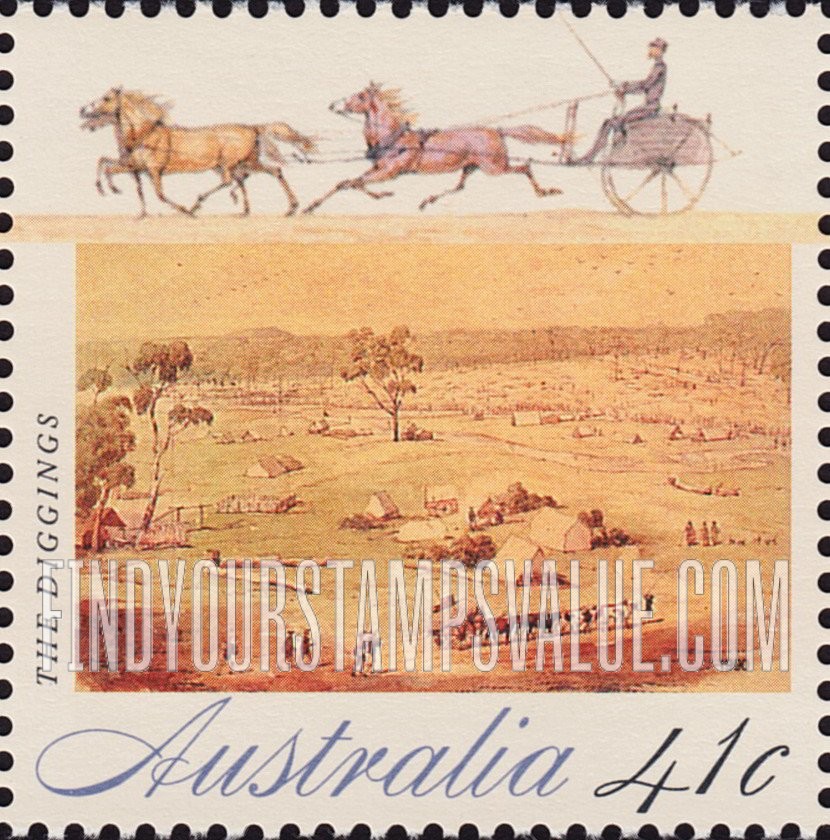 FindYourStampsValue: The Gold Rush: The diggings