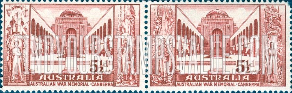FindYourStampsValue: Canberra War Memorial, Pair