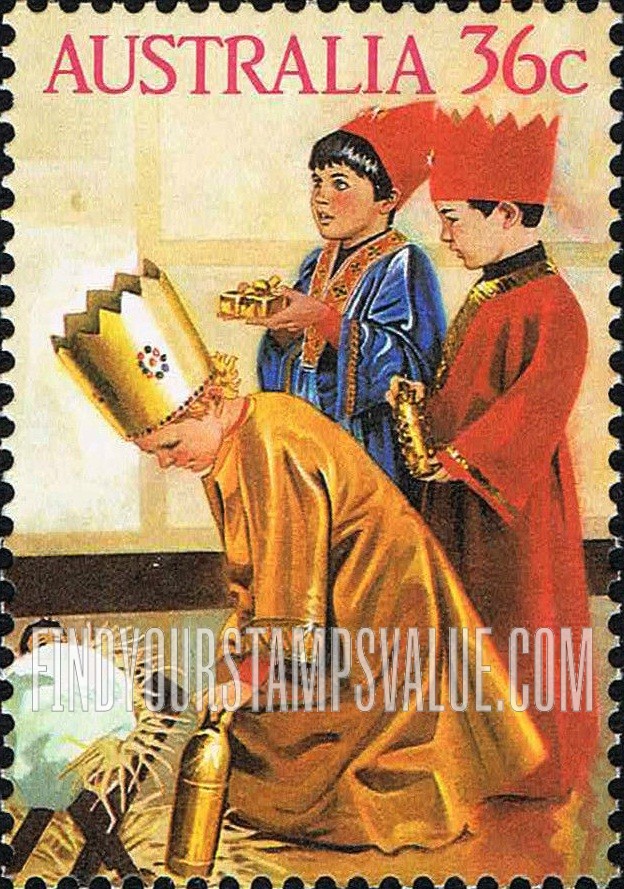 FindYourStampsValue: Christmas: Three Kings, vertical