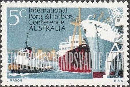 FindYourStampsValue: Melbourne Harbor Scene