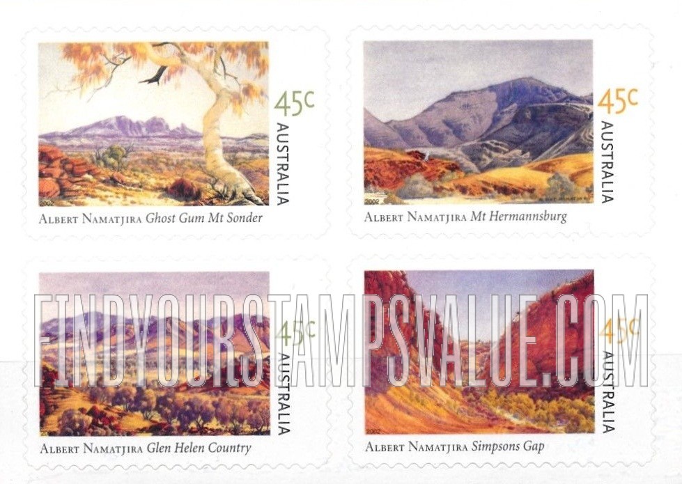 FindYourStampsValue: Paintings by Albert Namatjira (1902-59)