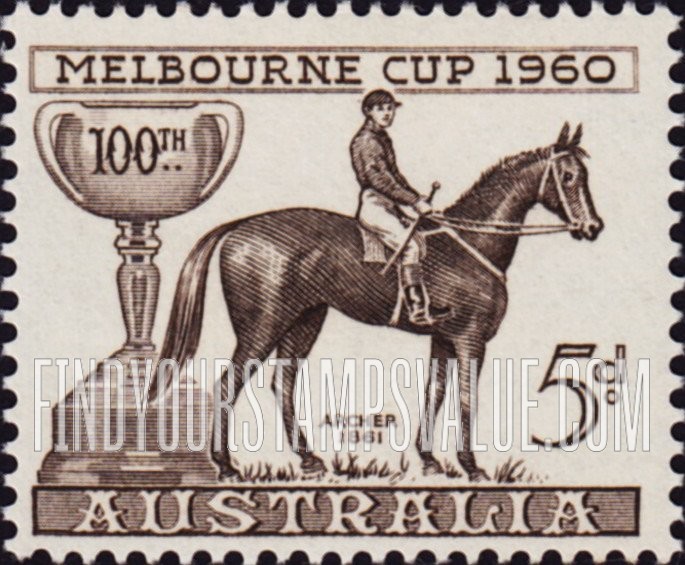 FindYourStampsValue: Melbourne Cup and Archer, 1861 Winner