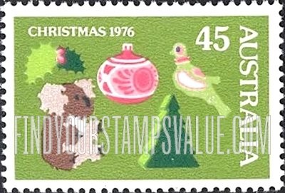 FindYourStampsValue: Holly, Toy Koala, Christmas Tree and Decoration, Partridge