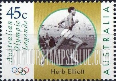 FindYourStampsValue: Legends Type of 1997: Elliott running
