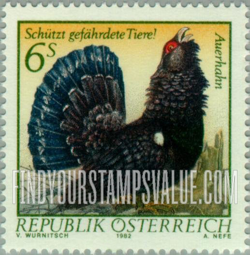 FindYourStampsValue: Protection of Endangered Species: Capercaillie