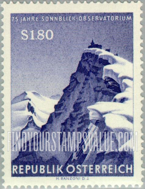 FindYourStampsValue: Sonnblick Mountain and Observatory