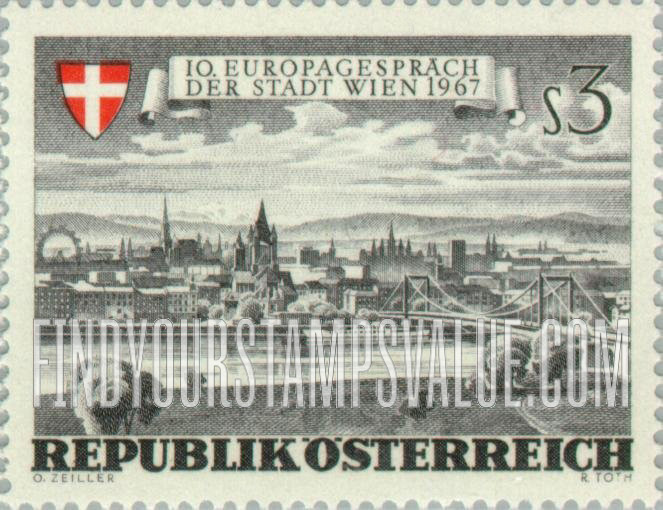FindYourStampsValue: View and Arms of Vienna