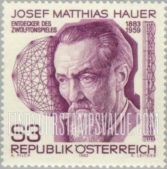 FindYourStampsValue: Josef Matthias Hauer (1883-1959), Composer