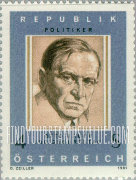 FindYourStampsValue: Otto Bauer, Politician, Birth Centenary