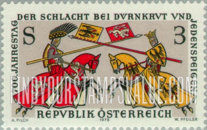 FindYourStampsValue: Ottokar of Bohemia and Rudolf of Hapsburg