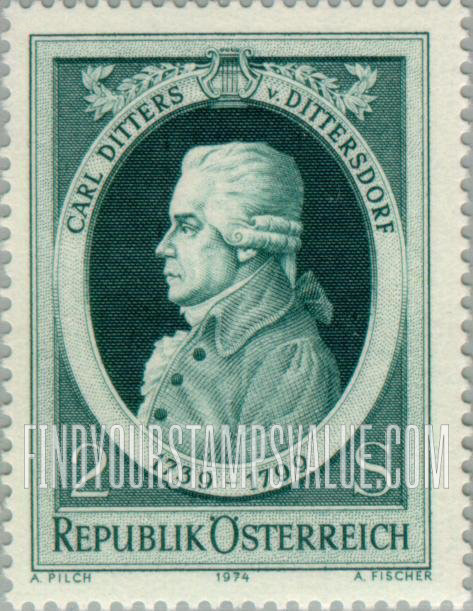 FindYourStampsValue: Carl Ditters von Dittersdorf (1739-1799), Composer