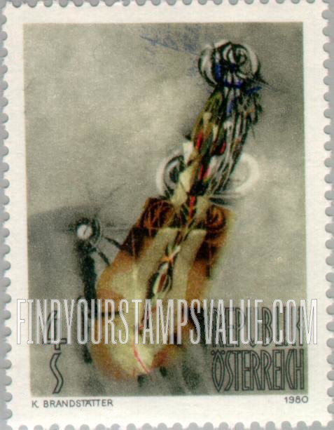 FindYourStampsValue: Moon Figure, by Karl Brandstätter