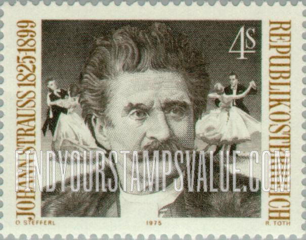 FindYourStampsValue: Johann Strauss and Dancers