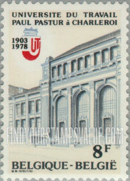 FindYourStampsValue: Paul Pastur Workers’ University, Charleroi