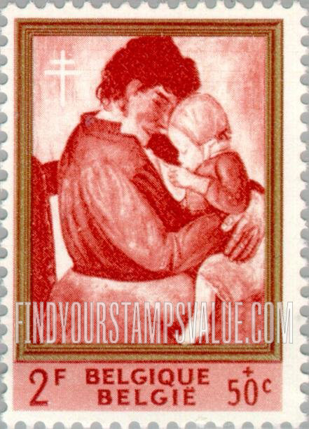 FindYourStampsValue: Semi-Postal, Paintings: Motherhood, Constant Permeke