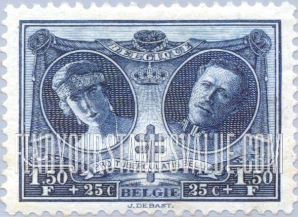 FindYourStampsValue: Semi-Postal: Queen Elisabeth and King Albert