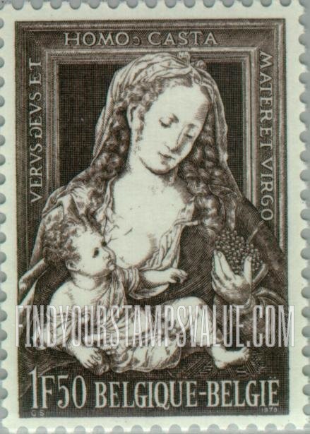 FindYourStampsValue: Madonna with the Grapes, by Jean Gossaert