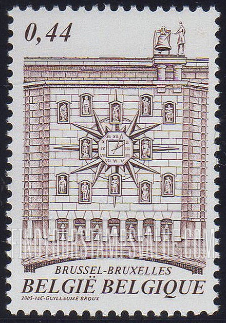 FindYourStampsValue: Clocks: Mont des Arts clock, Brussels