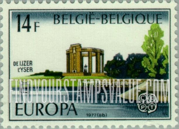 FindYourStampsValue: Europa: War Memorial, Yser at Nieuport