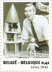 FindYourStampsValue: Tintin and the Moon: Model of Tintin and rocket