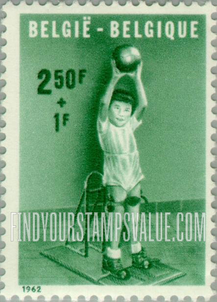 FindYourStampsValue: Semi-Postal, Handicapped Children: Child with ball (cerebral palsy)