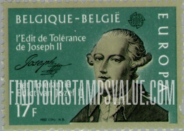 FindYourStampsValue: Europa 1982: Edict of Tolerance, 1781
