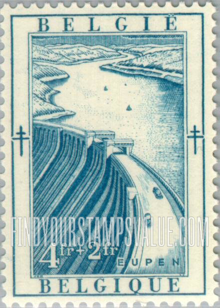FindYourStampsValue: Semi-Postal: Vesdre Dam, Eupen