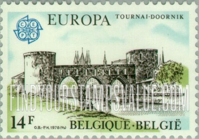 FindYourStampsValue: Europa: Pont des Trous, Tournai