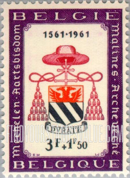 FindYourStampsValue: Semi-Postal: Arms of Cardinal de Granvelle