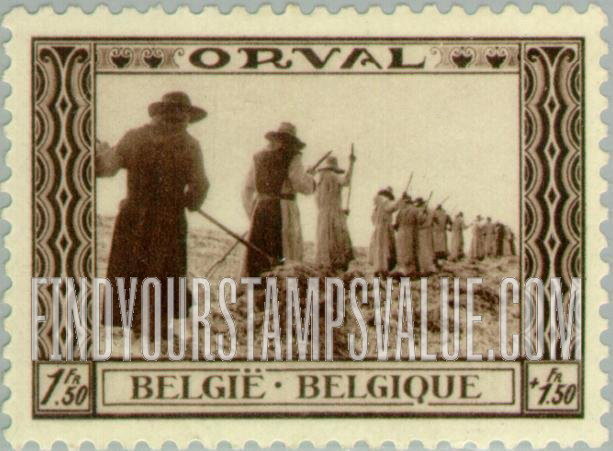 FindYourStampsValue: Semi-Postal: Monks Laboring in the Fields