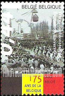 FindYourStampsValue: Belgian Independence, 175th Anniversary, History of Belgium: 1958 World’s Fair