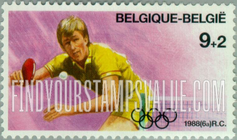 FindYourStampsValue: Semi-Postal, 1988 Summer Olympics, Seoul: Table tennis
