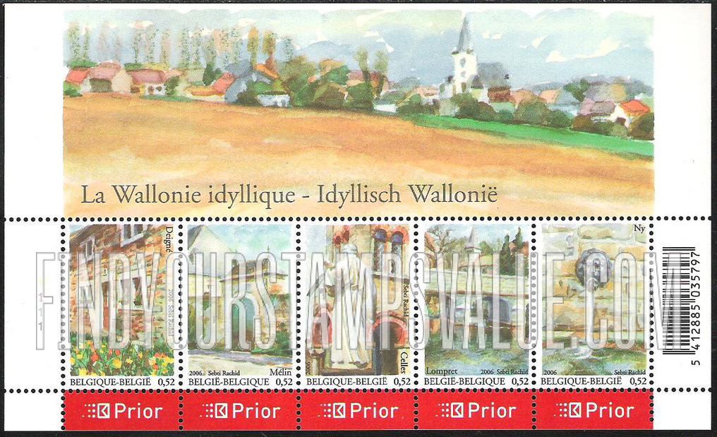 FindYourStampsValue: Scenes of Wallonian Villages