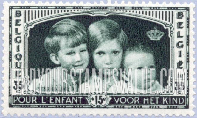FindYourStampsValue: Semi-Postal: Prince Baudouin, Princess Josephine and Prince Albert