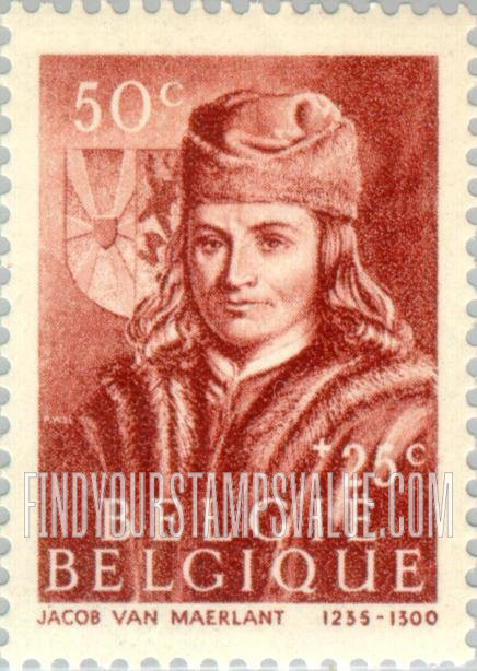 FindYourStampsValue: Semi-Postal: Jacob van Maerlant
