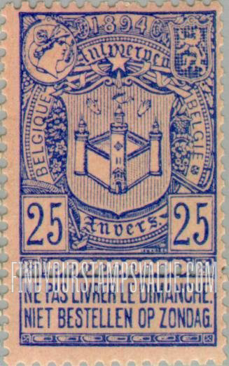 FindYourStampsValue: Antwerp Exhibition: Arms of Antwerp