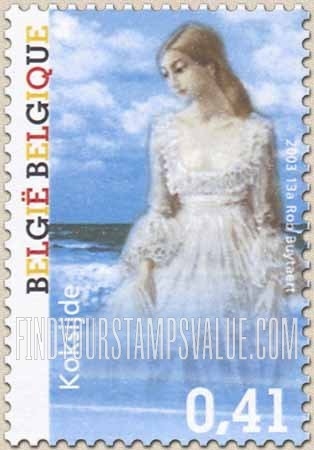 FindYourStampsValue: Tourism: La Robe de Mariée, by Paul Delvaux (Koksijde)