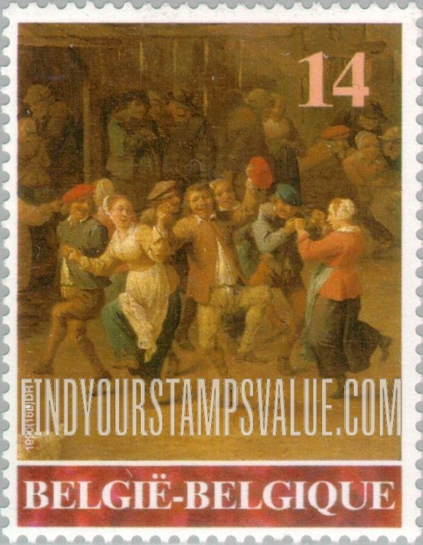 FindYourStampsValue: Paintings by David Teniers (1610-1690): Dancers