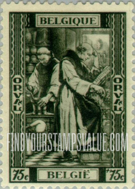 FindYourStampsValue: Semi-Postal: Twelfth Century Monks at Work