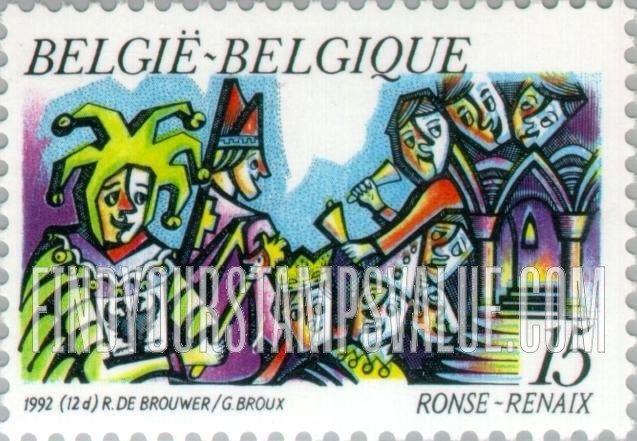 FindYourStampsValue: Tourism: Fools’ Monday Carnival, Renaix